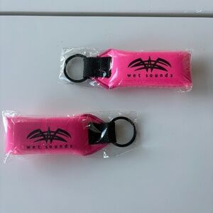 NWT- Boater Key Rings- Hot Pink "Wet Sounds" (2)